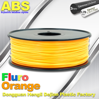 ABS 3D Eco freundlicher orange Faden des Drucker-Faden-1.75mm Fluro des Drucken3d