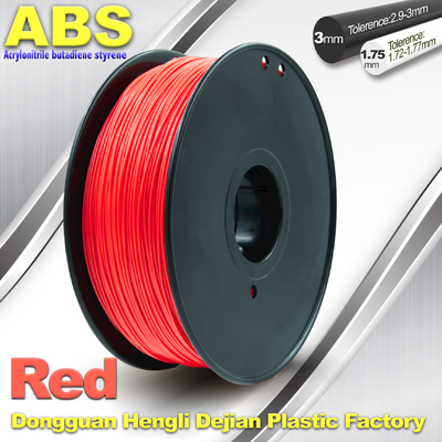 1.75mm/3.0mm ABS 3d Drucker-Faden-Rot mit guter Elastizität