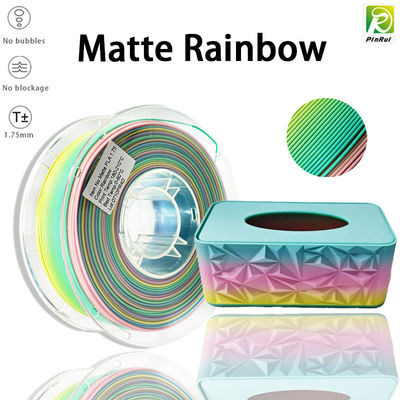PINRUI 3D-Drucker Filament PLA Matte Rainbow 1,75mm 1kg Mehrfarben passen in die meisten FDM-Drucker