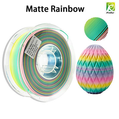 PINRUI 3D-Drucker Filament PLA Matte Rainbow 1,75mm 1kg Mehrfarben passen in die meisten FDM-Drucker