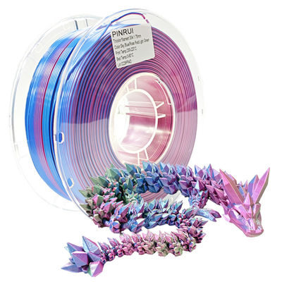 PINRUI Seide Regenbogen Pla Kunststoff Filament 1,75mm 3D Filamente 1,75mm Magische Farbe PLA Kunststoffstange PLA Filament