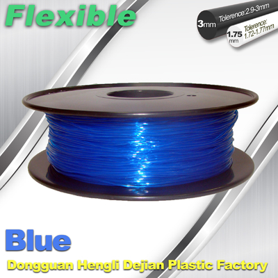 Hoher weicher Faden TPU-Gummi-Drucker-3D 1.75mm/3.0Mm im Blau