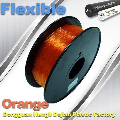 Orange 3.0mm/1.75mm flexibler 1.0KG/Rolls 3D Drucker-Gummifaden