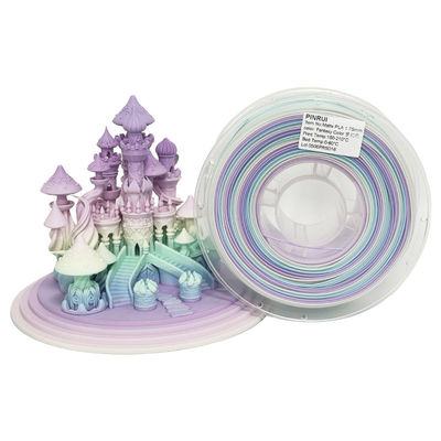PINRUI 3D-Drucker Filament Matte Rainbow 1,75mm 1kg Mehrfarben passen in die meisten FDM-Drucker